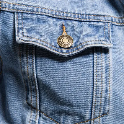 Casual Cotton Denim Jacket for Men - Bulk Wholesale Jean Jacket