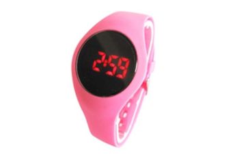 Fashion Touch Screen Led Watch Dust Proof Pu Buckle Digital Watch For Kids