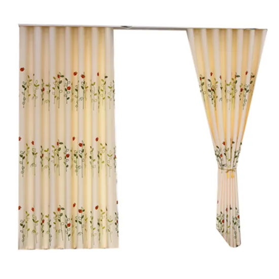 New Flower Animal Embroidery Living Room Curtains: Blackout Sheers with Voile for Home Decor