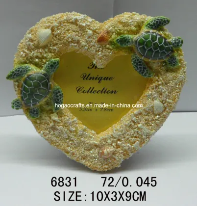 Love Poly Resin Seascape Turtle Picture Photo Frame
