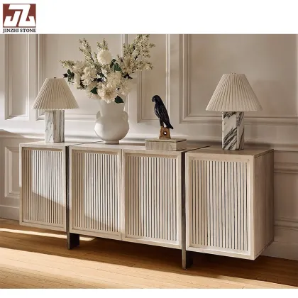 Modern Contemporary Side Table Lamp - Bulgari Marble Style Export