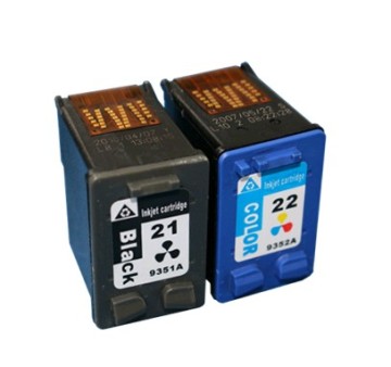Ink Cartridge with Printhead for HP Color Inkjet 21xl/22xl