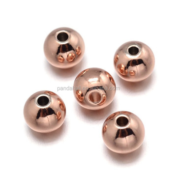 Pandahall 4mm Rose Gold Plated Copper Round Findings Spacer Beads: Craft and Jewelry Supply Search Engine