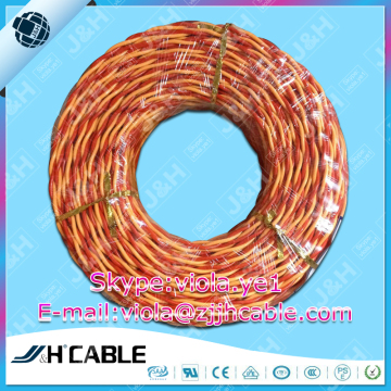 300/500V 450/750V rvs CCAM 84*0.12mm 3.9PVC 2 cores twisted pair cable