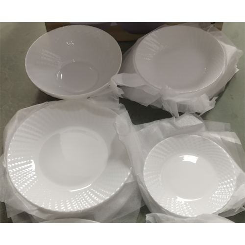 Hitzebeständiges Opalglas runder Teller Set