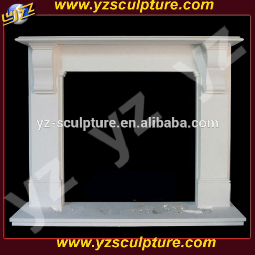 infoor decoration white marble french fireplace