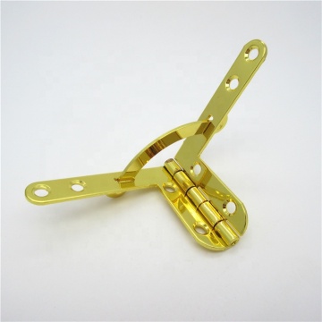 90 Degree Shiny Gold Quadrant Hinge 43x31mm for Jewelry Boxes