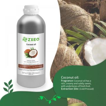 코코넛 오일 100% 순수하고 천연 식품 화장품 및 제약 등급의 완벽한 품질