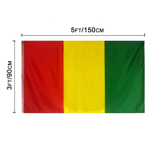 double stitched custom countries banner Guinea flags
