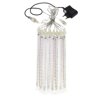 30CM to 50cm Adjustable 8-Tube Meteor Shower Rain Effect LED String Lights for Outdoor Garden, Christmas Trees, and Holiday Parties - Compatible with 110V and 220V AC