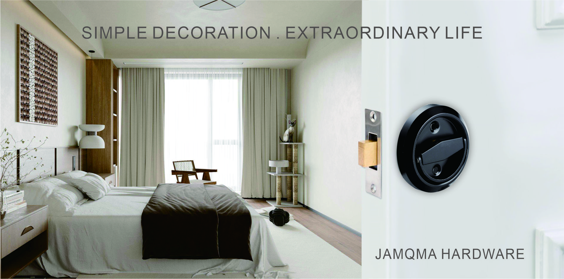 Round Ring Hidden Door Handles Lock
