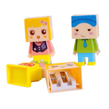 2-hole Carton Pencil Sharpener, Good Quality/PVC Material/Free Sample/Gift/Promotion/China Supplier