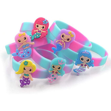 Mermaid Silicone Wristband Bracelets for Kids Adults