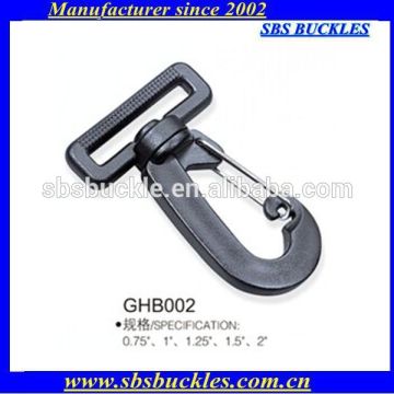 black single-swiveled hooks buckles plastic buckles SBS buckles GHB002