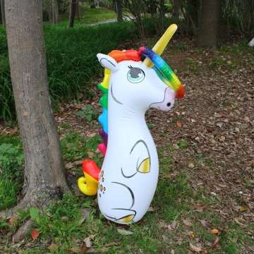 Kids Inflatable Water Sprinkler Unicorn Punching Bags