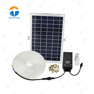 5m 10 Meters Outdoor Waterproof RGB Warm White Solar-Powered LED Strip Lights