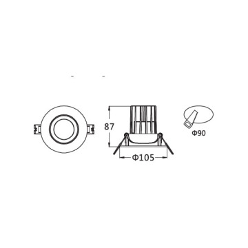 LEDER Watt Brilliant Dimmable 7W LED Downlight