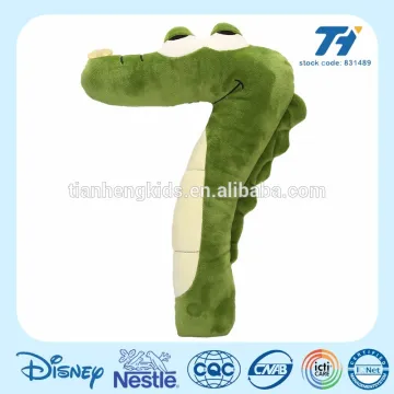 2016 New design Custom Education number plush toys and Crocodile puzzle toys