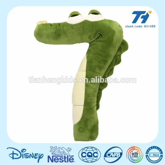2016 New design Custom Education number plush toys and Crocodile puzzle toys