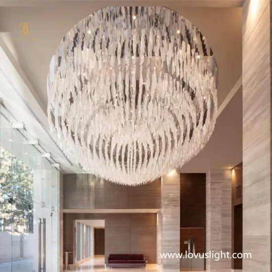 Hotel snow mountain shape chandelier Large custom chandelier Hotel lobby banquet hall chandelier white chandelier