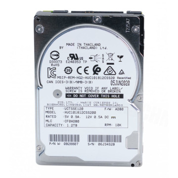 Meilleure qualité 1,2 To SAS 12 Go / s Disque dur de 2,5 pouces - HUC101812CSS200 10 000 tr / min