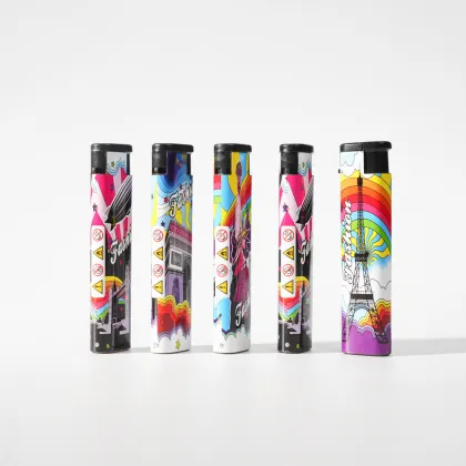 Windproof World Architecture Pattern Lighter