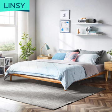 Linsy Luxury Wooden Bed Frames: Modern Queen and King Bedroom Sets