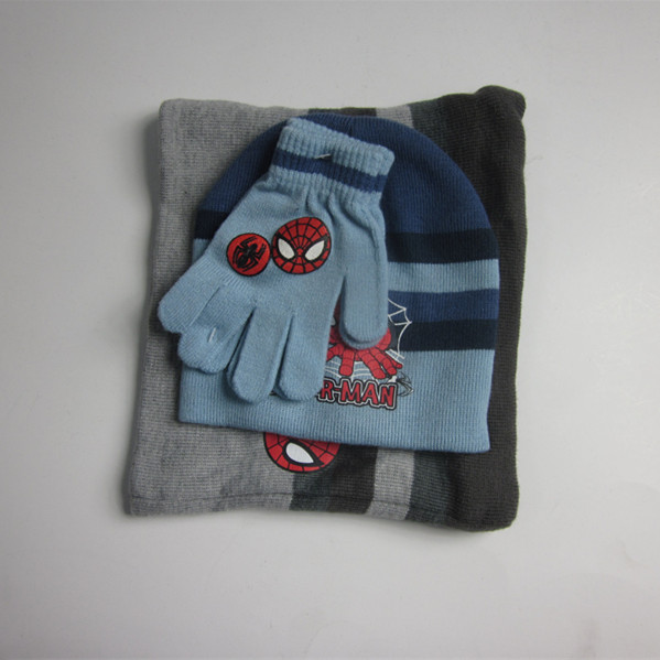 Set de Spider-Man Hat cuello bufanda guantes