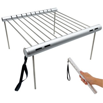 Grill barbecue a carbone pieghevole portatile - acciaio inossidabile durevole per uso esterno