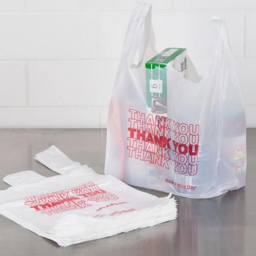 Free Sample T-Shirt Plastic Handle Carry Carrier Bags for Grocery Package