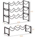 3-stufiger freistehender stapelbarer Weinflaschenhalter