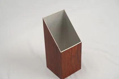 Wood grain powder coated aluminum doors and windows