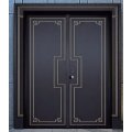 Porta de entrada de estilo minimalista preto de alta qualidade