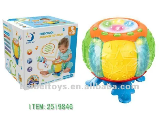 Pumpkin Pat Drum w/Light & Music, Infant Toy, Early Development Toy