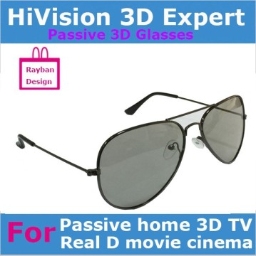 Metal frame Passive Real D or MasterImage 3D glasses