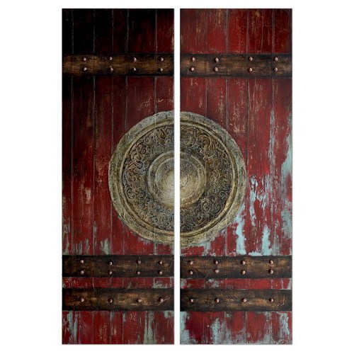 Rustic Red Door Wall Decor