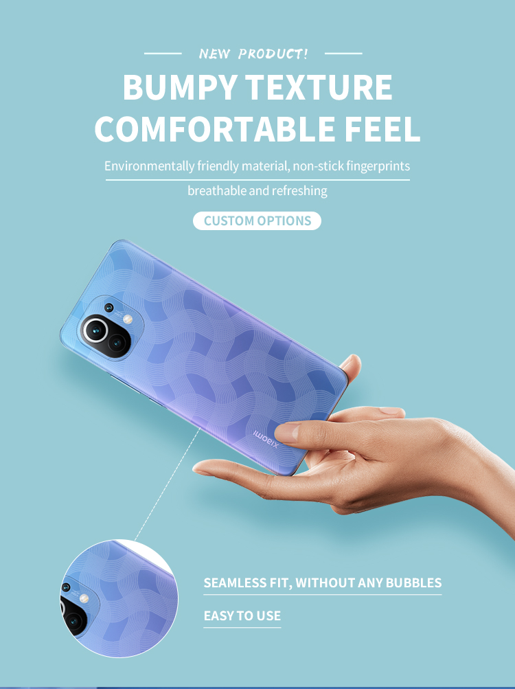 Crystal transparent back skin