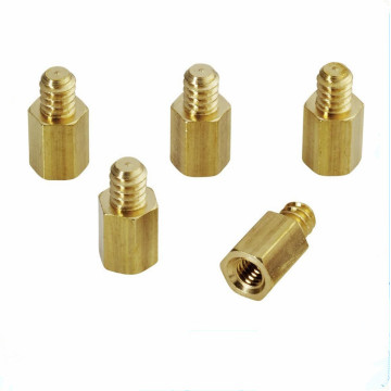 Spacer Lelaki Knurling Brass Round Pillar Standoff