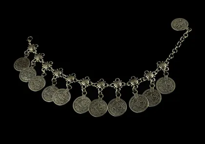 Wholesale Silver Coins Fringed Bracelet Anklet Retro Ethnic Jewelry