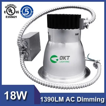 100-277v dimmable ul recessed trim downlight