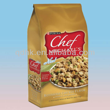 flat bottom plastic bag/Stand up bag/dry food bag for dog