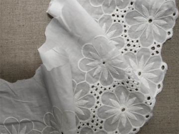 Wide Thick Thin Cotton Crochet Lace