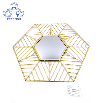 Geometric Wall Hanging Hexagon Mirror