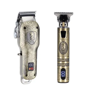 USB Rechargeable Salon Hair Trimmer with LCD