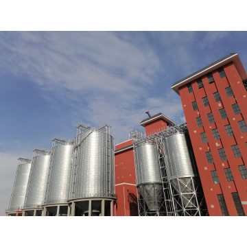 Reishülsen-Getreidespeichersilo aus verzinktem Stahl für landwirtschaftliche Getreideverarbeitungsanlagen