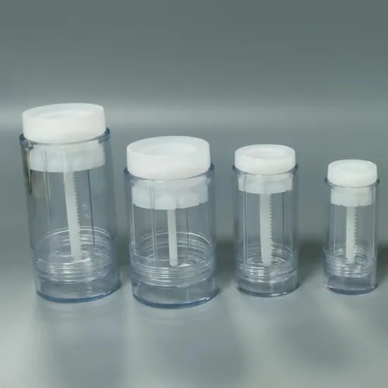 Round Transparent Plastic Deodorant Bottles - Capacity: 15g, 30g, 50g, 75g - Twist-Up Containers for Deodorants and Perfumes