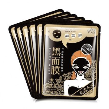 Korean Charcoal Black Bubble Sheet Face Mask for Private Label Moisturizing
