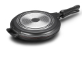 Black Aluminium Die-casting Double Grill Pan