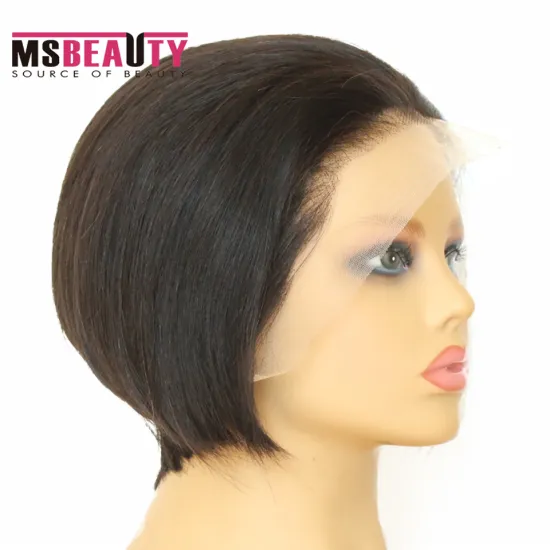 Msbeauty Cheap Wholesale Lace Front wigs 6 Inch Short Bob Ombre Colour Lace Frontal Wig Straight Brazilian Human Hair Wigs