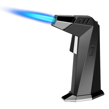 SG001 FOCUS Prism Butane Refillable Windproof Jet Flame Lighter for Kitchen BBQ Camping